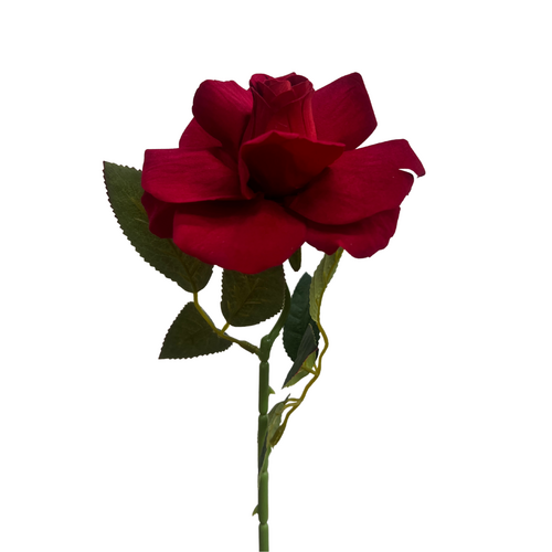 Single Velvet Rose 1716-RED