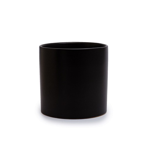 Ceramic plant pot - MEDIUM BLACK